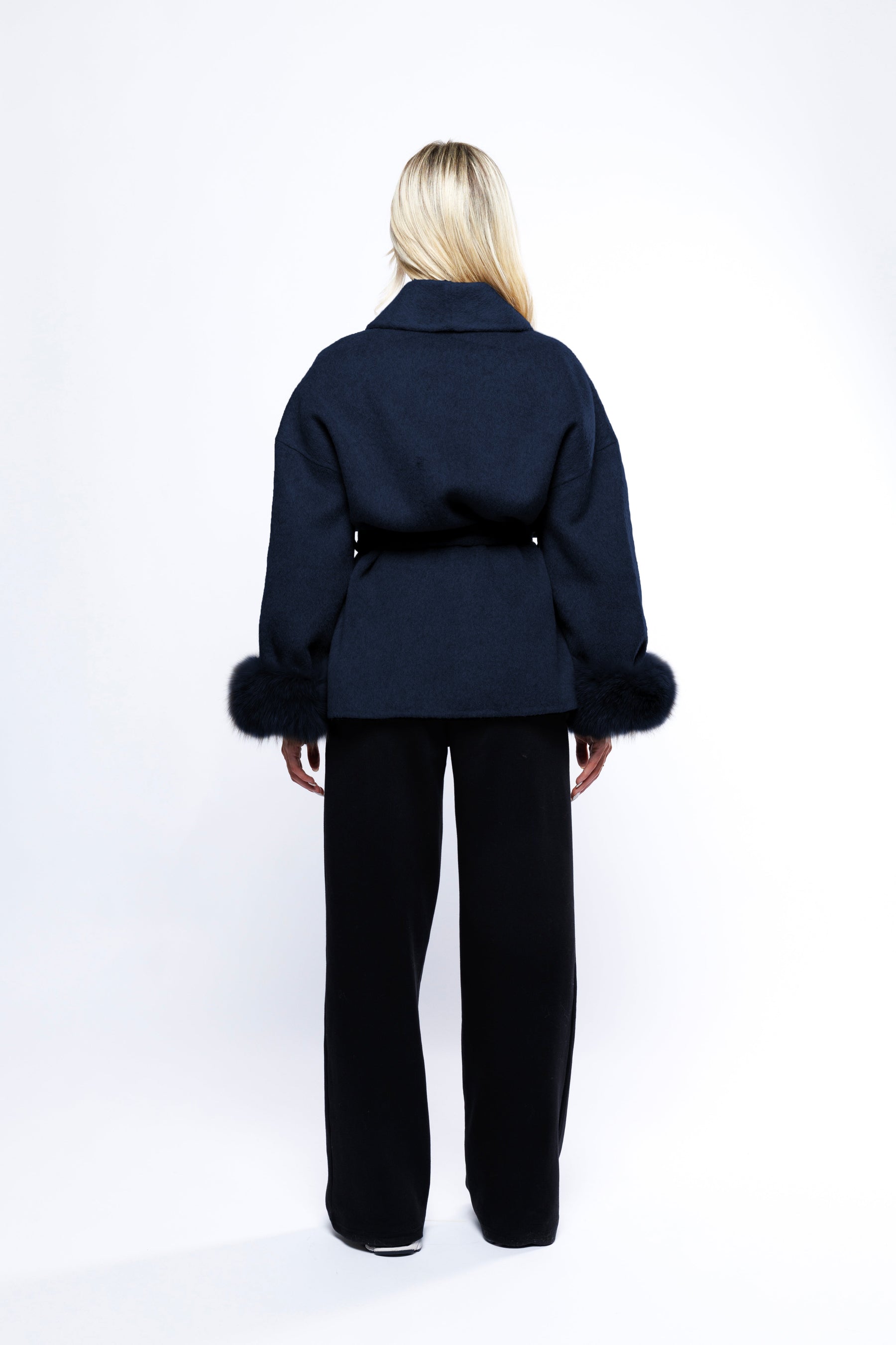 Blazer Aveludado com laço - Azul