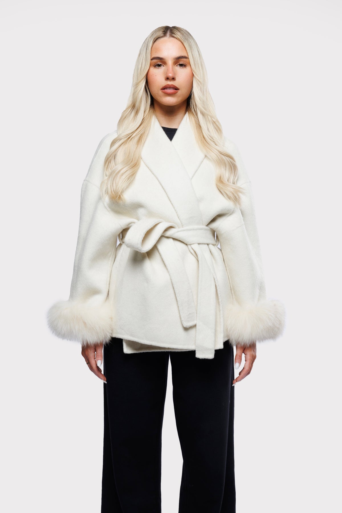 Blazer Aveludado com laço - Off-white