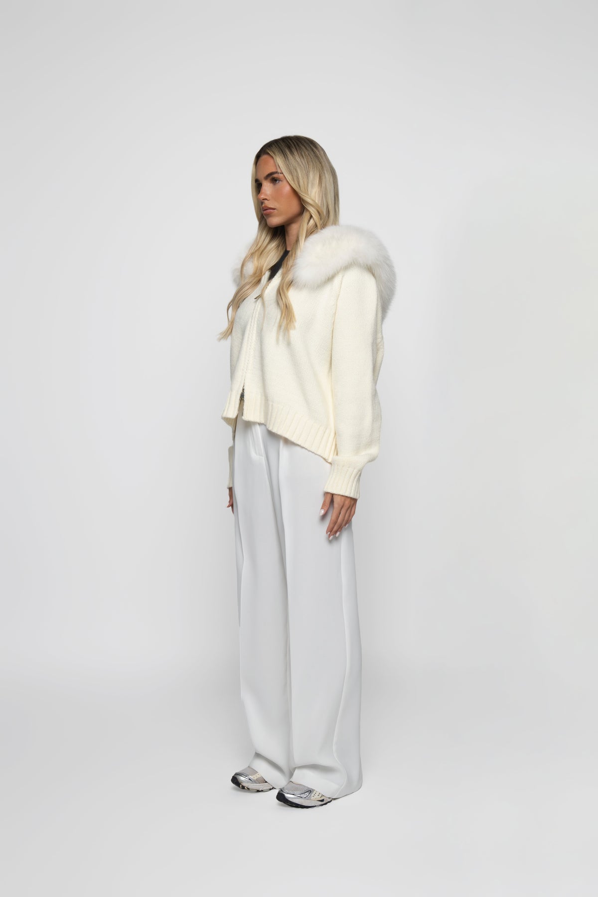 Cardigan Aveludado - Branco