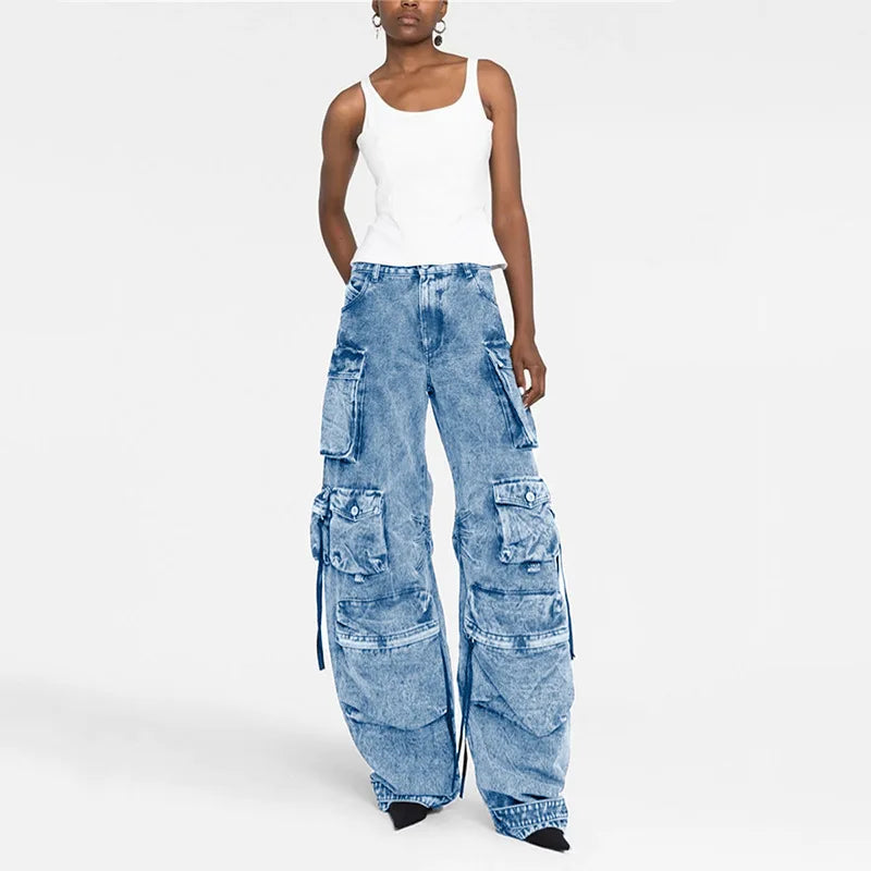 Calça Amélie Cargo Denim
